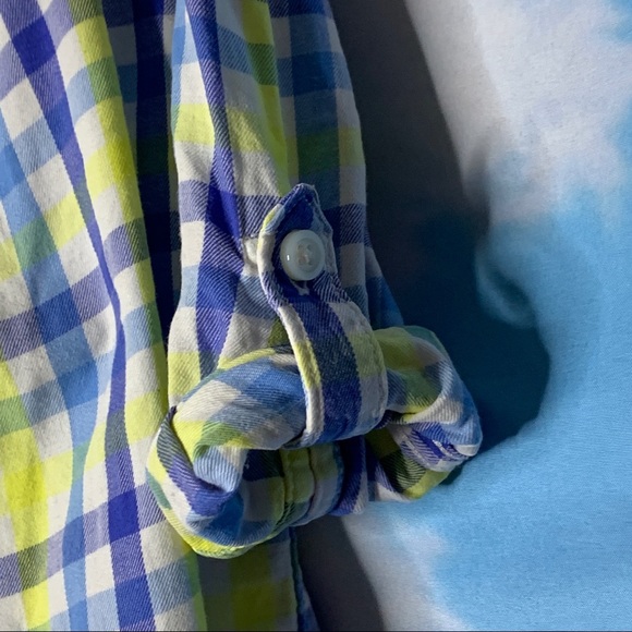 Gymboree- Yellow & Blue Button Up Top 12-18M - Picture 7 of 8